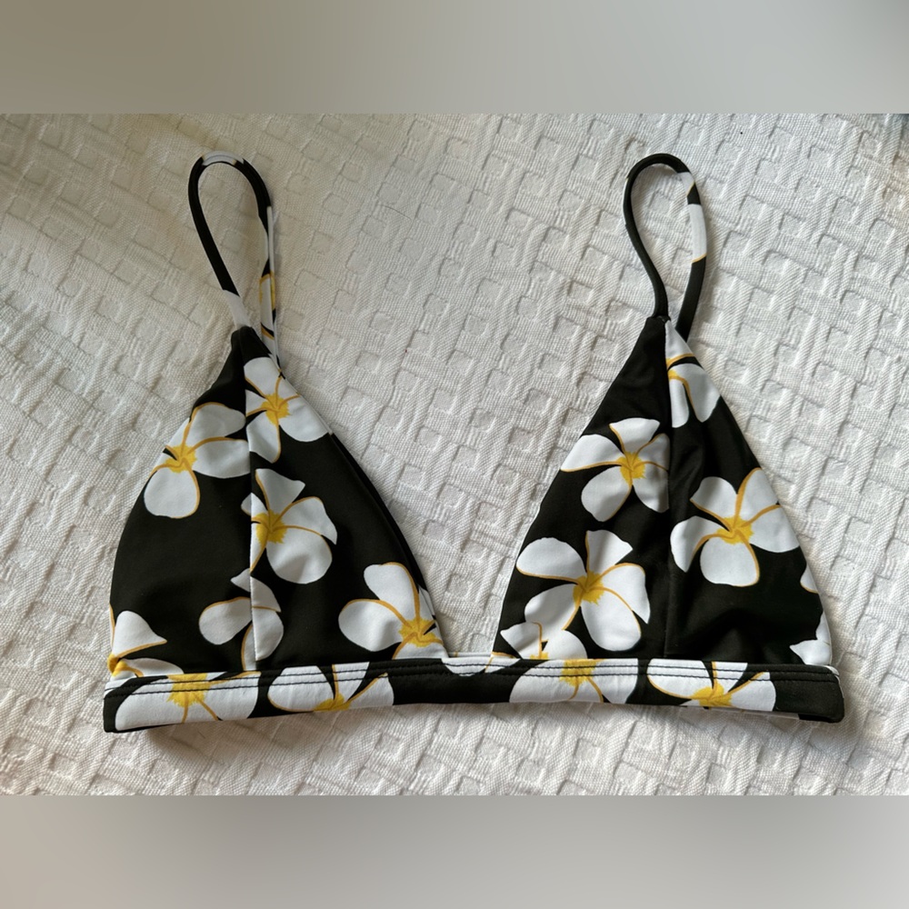 Floral Triangle Bikini Top